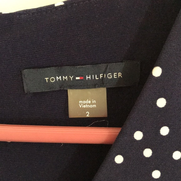 Navy Polka Dot Dress - Picture 2 of 3